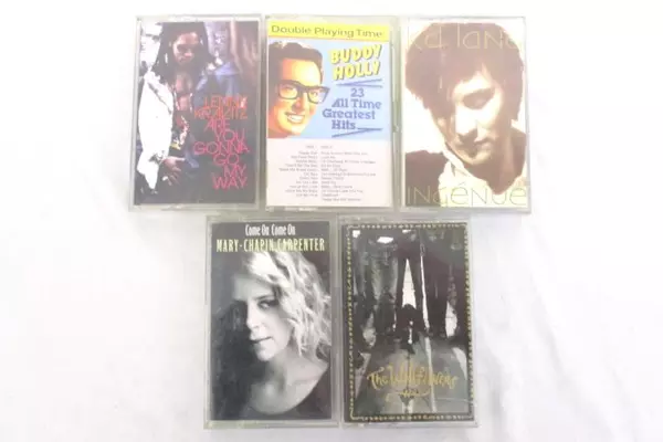 Lot of 5 Rock Cassette Tapes Come On The Wallflowers Buddy Holly Kd Lang Lenny