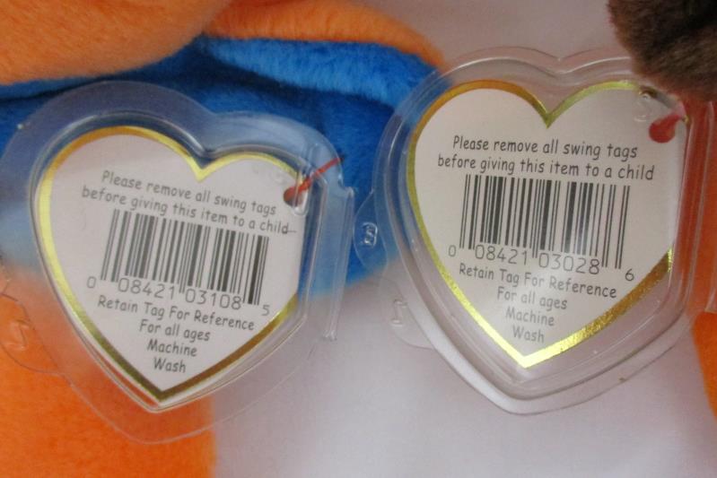 Lot of 2 Ty Beanie Pillow Pals 1998 Antlers Moose Koala Bear Plush With Tags