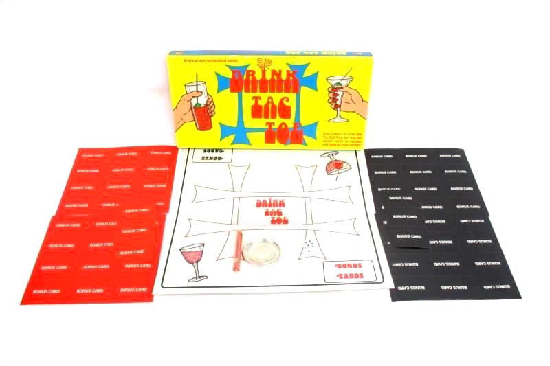 Vintage Topco Adult Board Party Game Drink Tac Toe 2 Plus Players