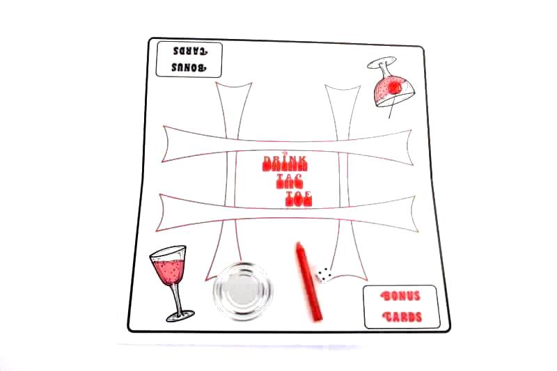 Vintage Topco Adult Board Party Game Drink Tac Toe 2 Plus Players