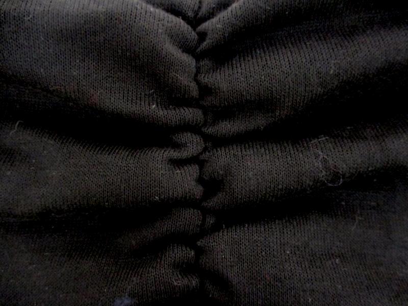 Rags & Couture Blouse Black Knit Top Draped Front Long Sleeve Women's Size M