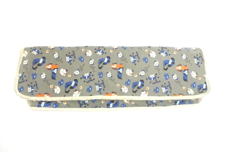 Damero Colored Pencil Roll Wrap For 100 Pencils Gray Dog Print