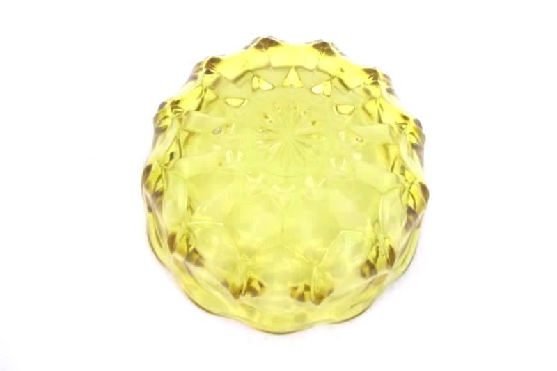 Lot 2 Anchor Hocking Fairfield Amber Salad Dessert Bowls Scalloped Gold Yellow
