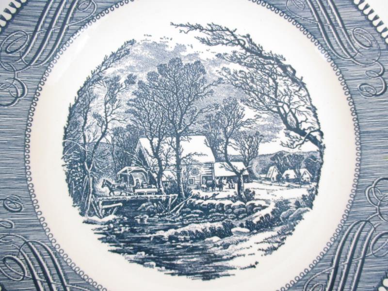 Royal China Currier & Ives Old Grist Mill Dinner Plate 10.5 Inch