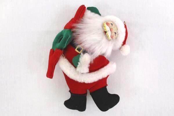 Mixed Set of Santa Figurine Ornament Bean Bag Bottom Standing Tree Hanging Joy