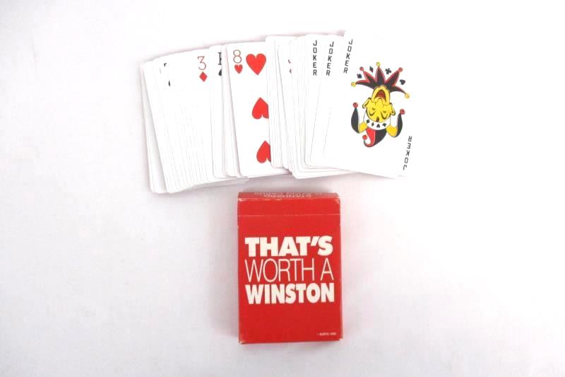 Vintage 1993 That's Worth A Winston Playing Cards Cigarette Advertising
