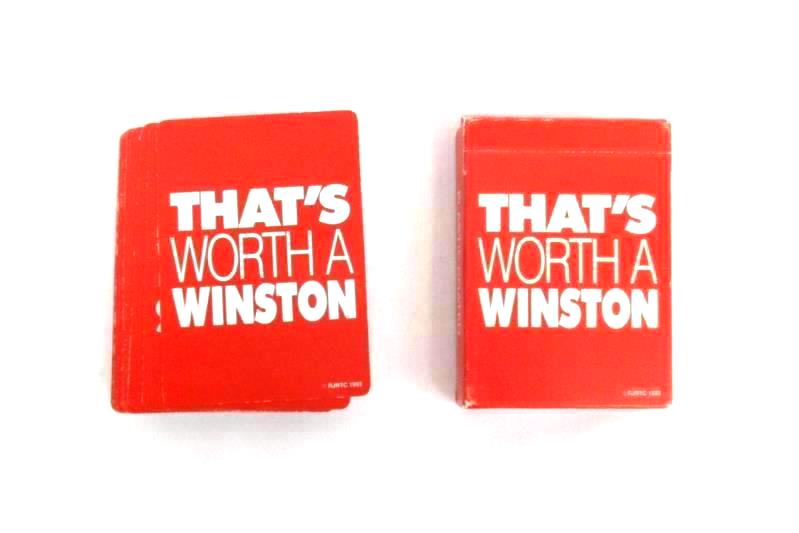 Vintage 1993 That's Worth A Winston Playing Cards Cigarette Advertising