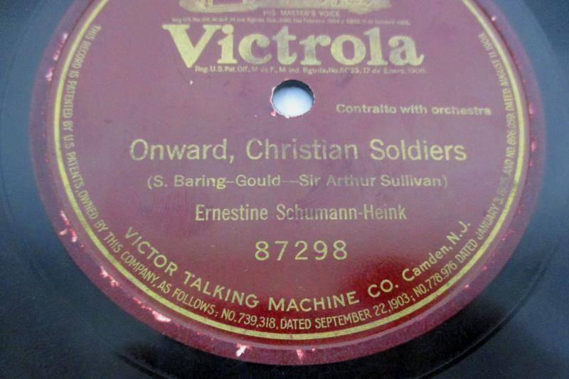 Ernestine Schumann Heink Victrola 78rpm Onward Christian Soldiers 87298 10 Inch