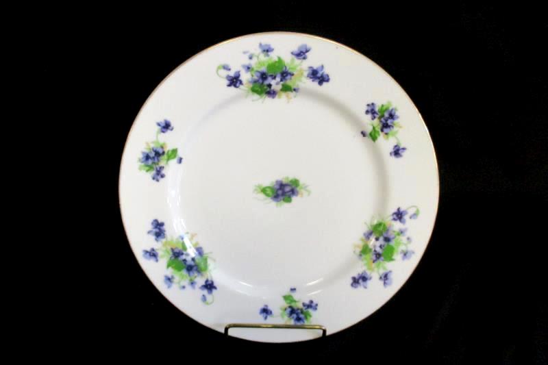 Sweet Violets China Dinner Plate 10.25 Inch Gold Rim 9/256
