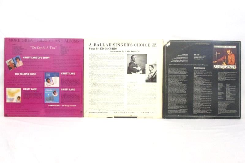 Lot of 3 Vinyl LP Records Rock Folk Ballad Cristy Lane Al Stewart Ed McCurdy