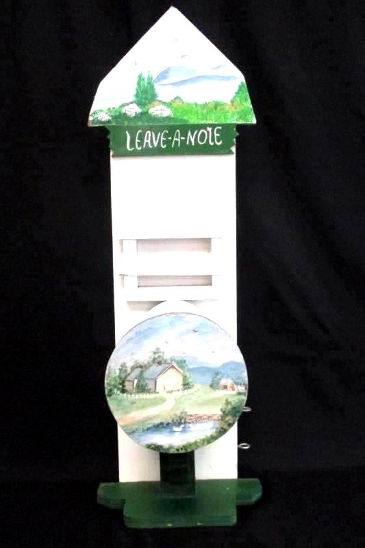 Handmade Wood Leave A Note Wall Plaque With Mailbox Hand Painted