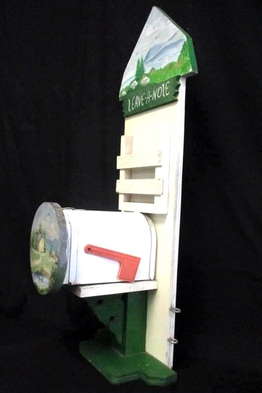Handmade Wood Leave A Note Wall Plaque With Mailbox Hand Painted