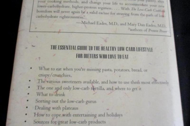 The Low Carb Cookbook Fran McCullough 1997 Hyperion 1st Ed Hardcover