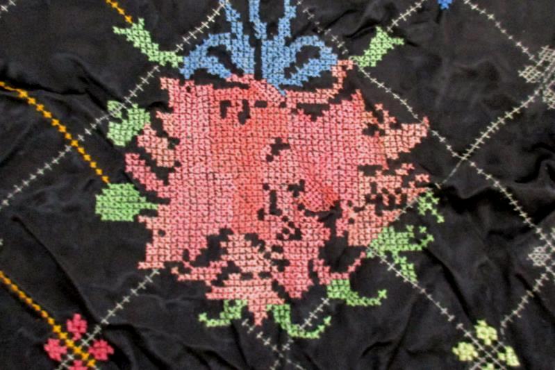 Bucilla Pillow Cross Stitch Pillow Top 1169 Partially Done