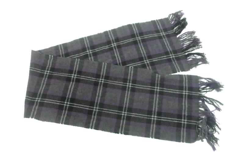 2 Vintage Women's Scarves Shawl Purple Gray White black
