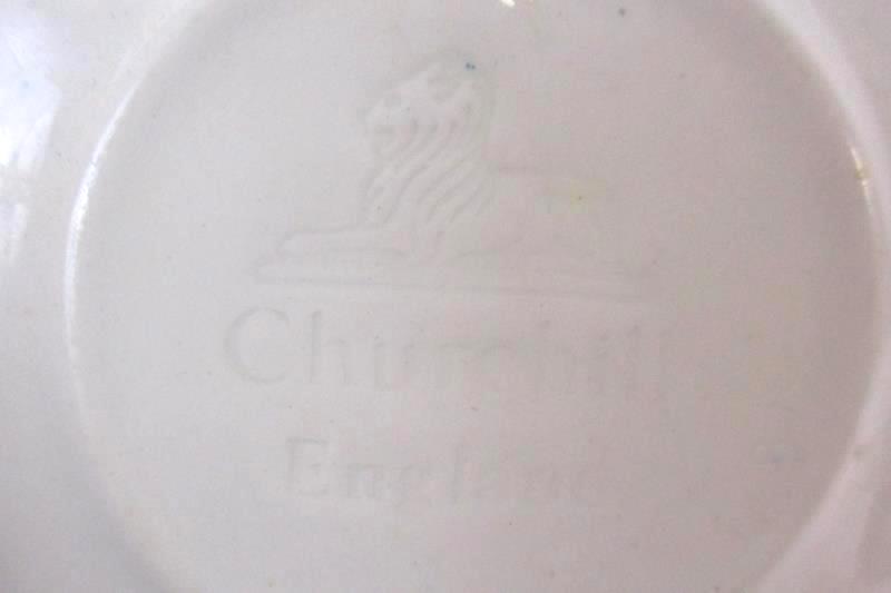 Lot of 2 Churchill England Vintage Blue Willow China Saucers Replacements
