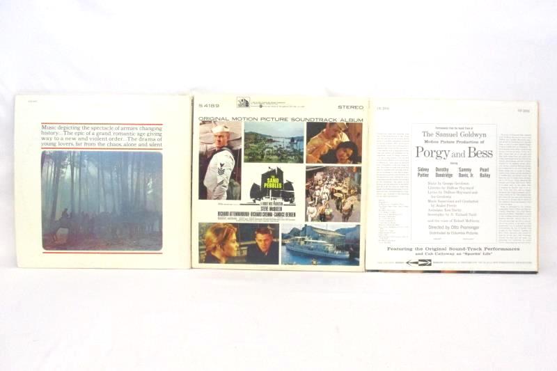 Lot of 3 Movie Soundtrack Vinyl Records Porgy Bess Doctor Zhivago Sand Pebble