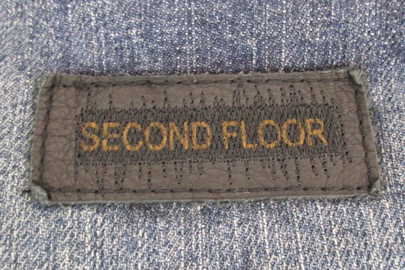 Ellus Second Floor Women's Jean Skirt Dark Blue Denim Frayed 5 Pocket Size 28