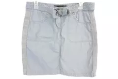 Calvin Klein Jeans Women's Knee Length Blue Twill Skirt Belted Cotton Size 6