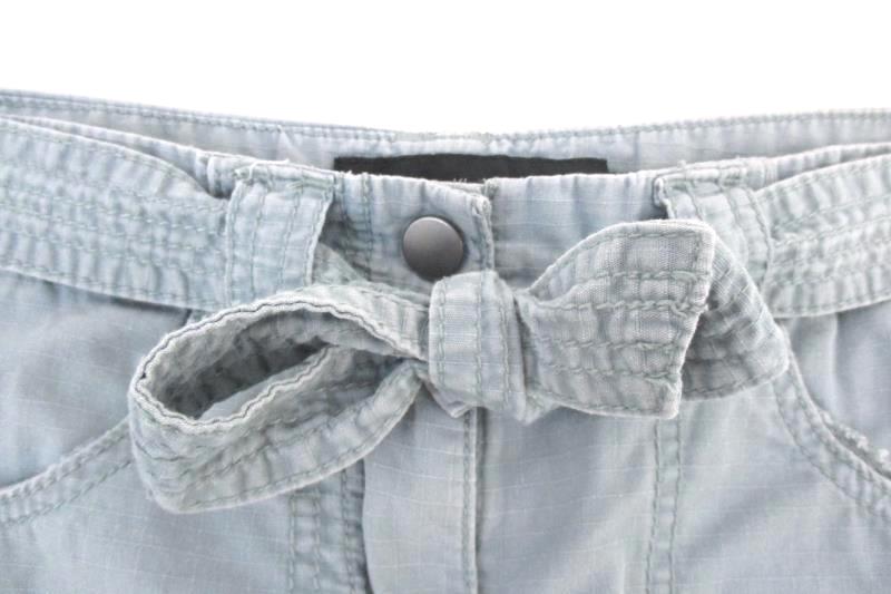 Calvin Klein Jeans Women's Knee Length Blue Twill Skirt Belted Cotton Size 6