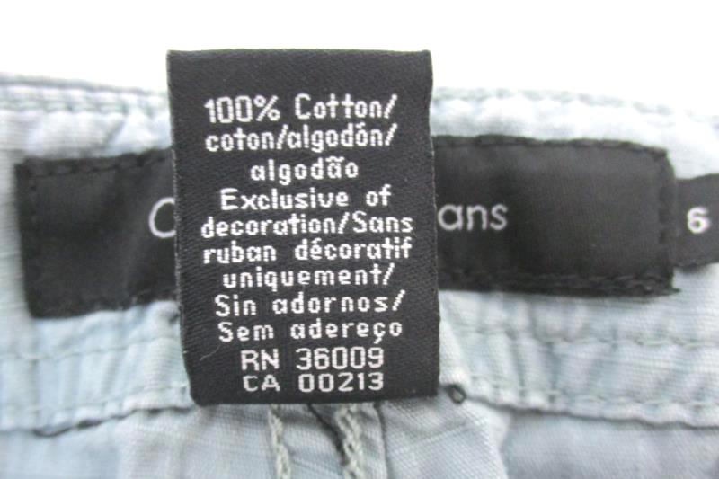 Calvin Klein Jeans Women's Knee Length Blue Twill Skirt Belted Cotton Size 6