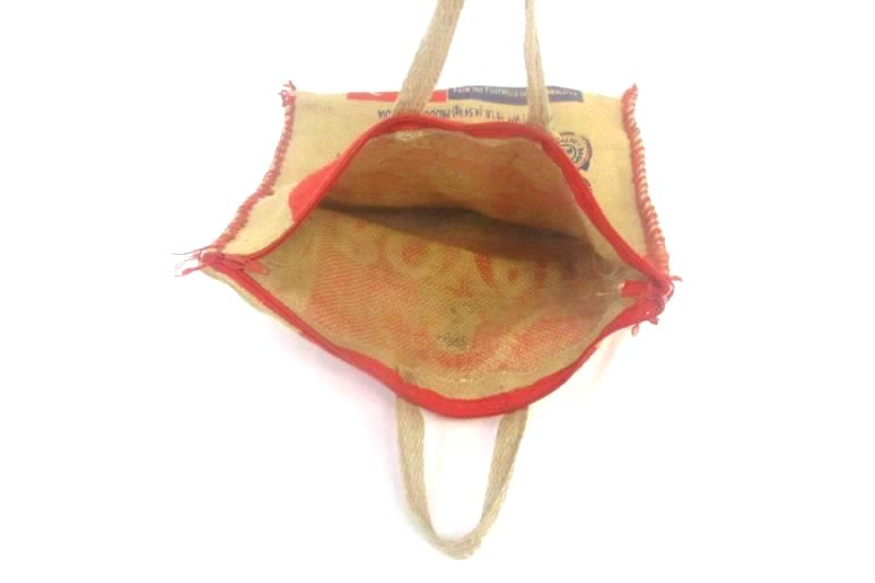 Royal Basamati Rice Burlap Bag Tote Purse Handles Zipper