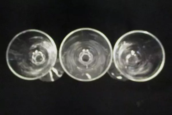 Lot of 3 Cordial Aperitif Glasses Clear Footed Wedding Party Replacement