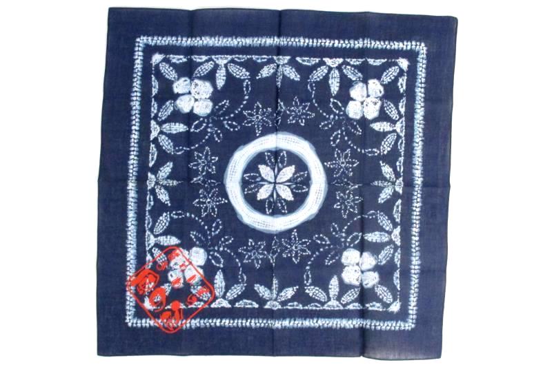 Lot of 3 Patterned Handkerchiefs White Navy Blue Black and Beige