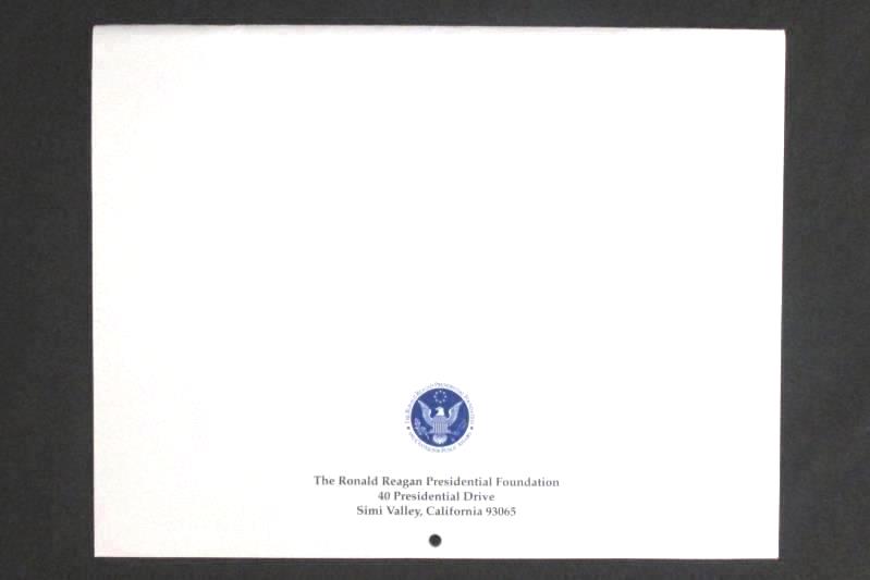 Ronald Reagan Presidential Foundation Calendar 1997 Limited Edition
