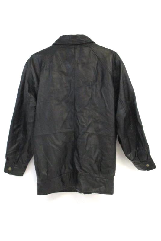 Tannery West Men's Thinsulate 3M Black Leather Bomber Jacket Zip Out Liner Sz S