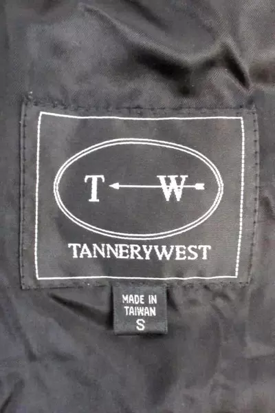 Tannery West Men's Thinsulate 3M Black Leather Bomber Jacket Zip Out Liner Sz S