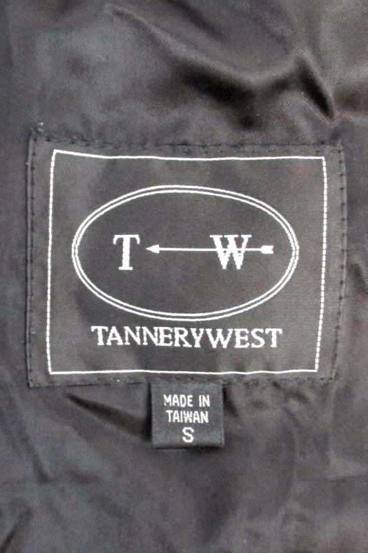 Tannery West Men's Thinsulate 3M Black Leather Bomber Jacket Zip Out Liner Sz S
