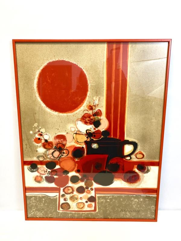 Frederic Menguy Lithograph Kulicke Frame Signed Numbered LE Mid Century Modern