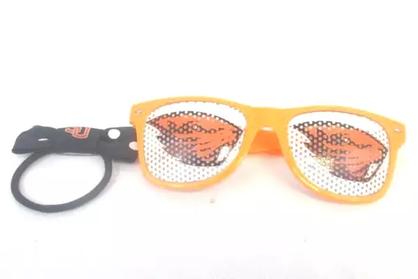 Lot of 5 OSU Oregon State University Items Sign Sunglasses Hair Tie Pom Pom