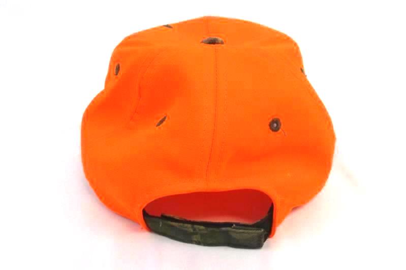 Port Authority Fastpitch Softball Cap Hat Neon Orange Camo Easy Fasten Back