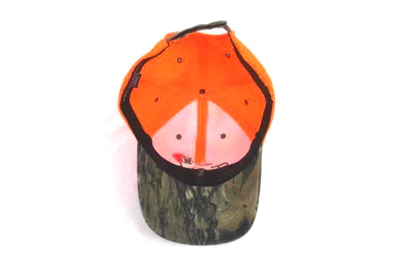 Port Authority Fastpitch Softball Cap Hat Neon Orange Camo Easy Fasten Back