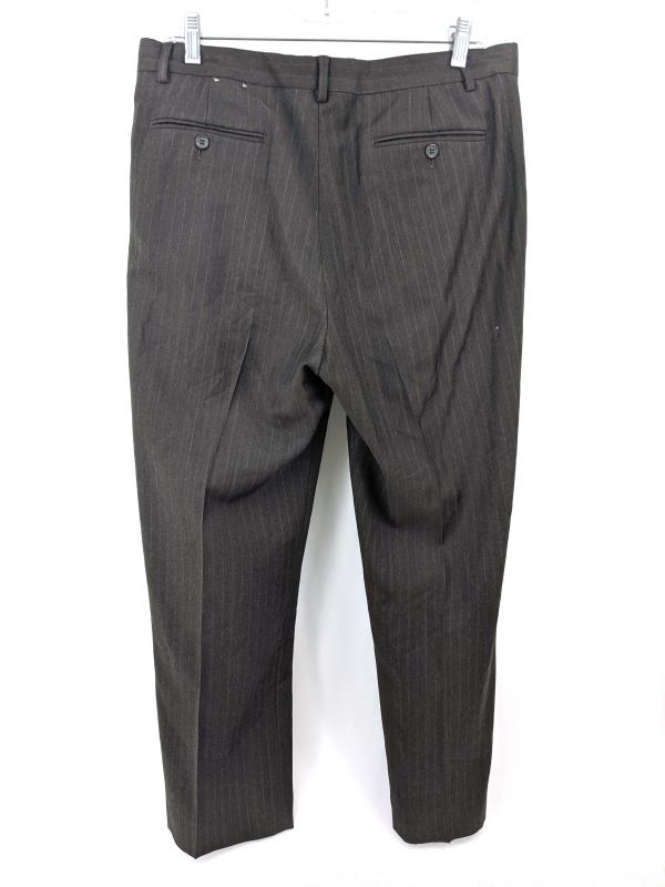 J. Crew 100% Wool Career Pants Brown Pin Stripe Men's Sz 33/30