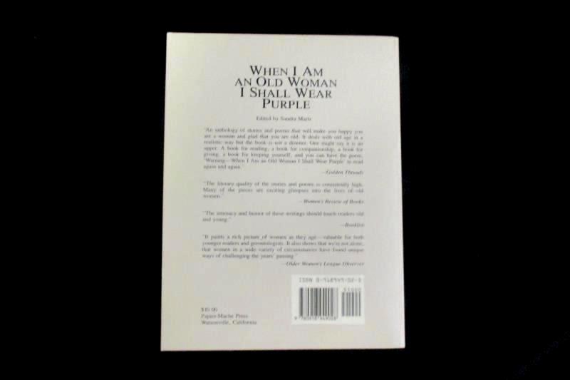 When I Am An Old Woman I Shall Wear Purple by Sandra Martz 1987 Paperback 1st Ed