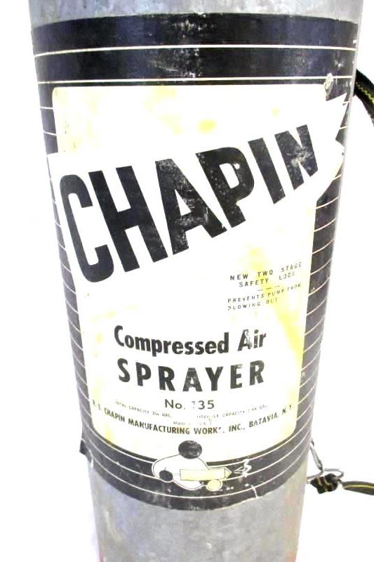 Vintage R.E.Chapin MFG Works Compressed Air Sprayer No. 135 Batavia, NY USA