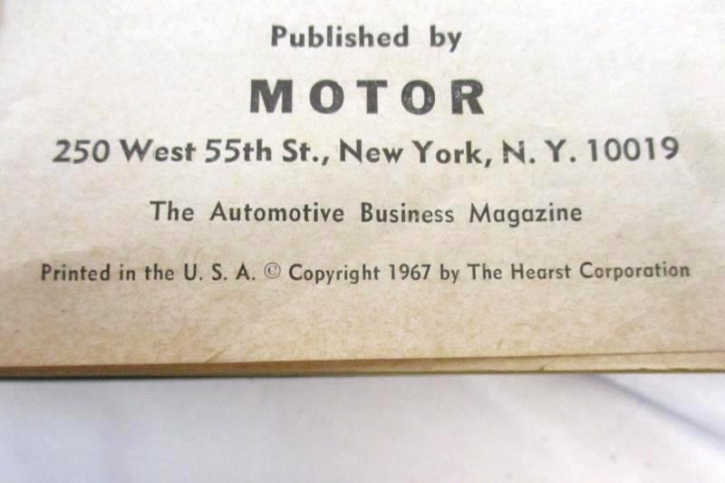 Motor's Auto Repair Manual 1967 30th Edition 1st Print Hardcover Hearst Corp