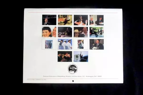 Ronald Reagan Calendar 1988-1989 National Federation of Republican Women