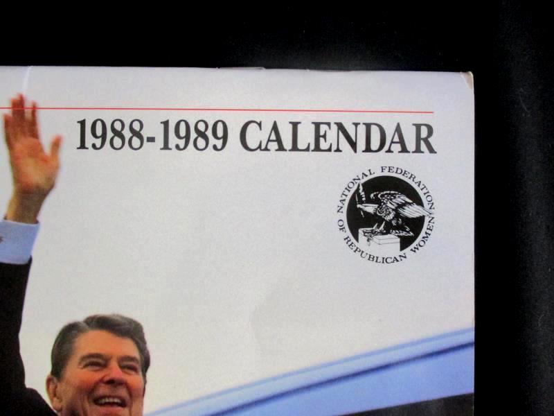 Ronald Reagan Calendar 1988-1989 National Federation of Republican Women