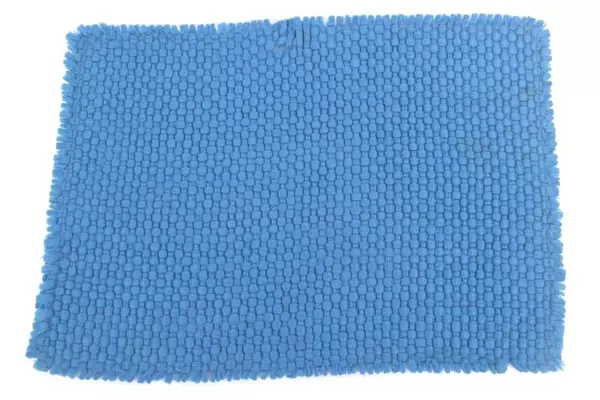 6 Woven Fabric Place Mats 3 Blue 2 Brown 1 Red 16 Inches x 12.5 Inches