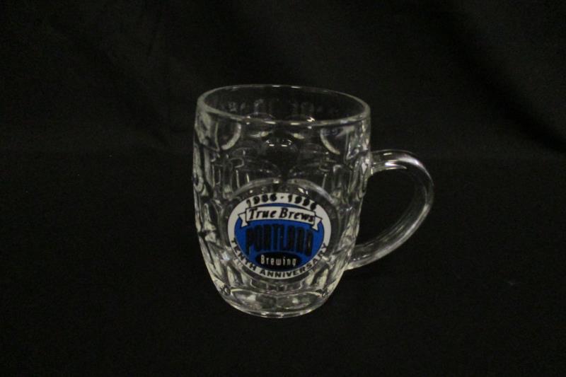 Portland Brewing True Brews Tenth Anniversary Glass Mug Stein 1986 - 1996