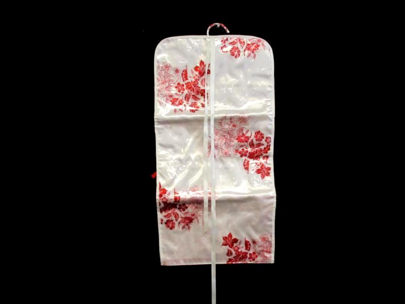 Yon Ka Paris Make Up Shower Travel Bag Plastic Red White Floral Foldable