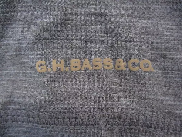 GH Bass Men's For Hard Services Heathered Blue Tech Shirt Short Sleeve Size M