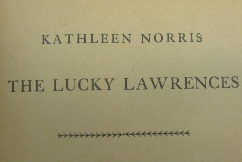 The Lucky Lawrences by Kathleen Norris 1943 Triangle Books Hardcover