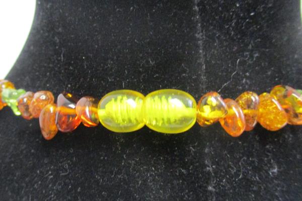 Baltic Amber Necklace Honey Green Butterscotch 8g nuggets 17.5" 106 pcs