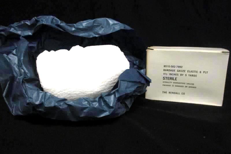 Lot of 2 Kendall Co Vtg Bandage Gauze Elastic 6 Ply 4.5" X 5 Yards Original Box