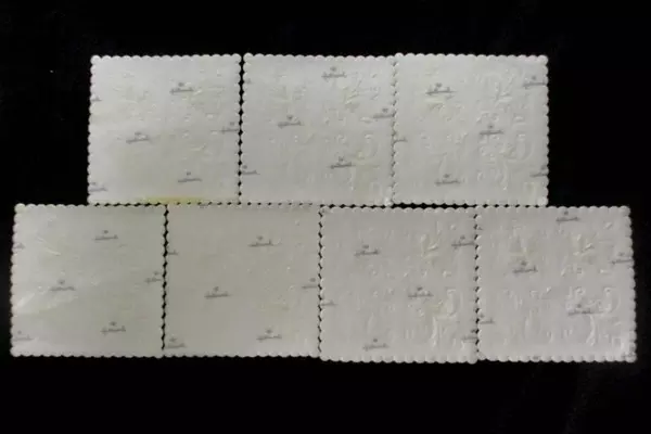 Lot of 12 Vintage Hallmark Coasters Green And Blue Holly And Gold Floral Light